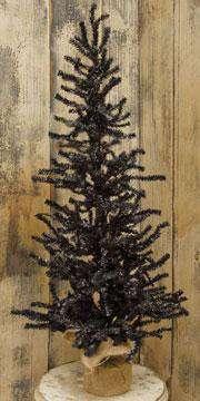 Black Pine Tree w/Burlap Base, 3 ft. - The Fox Decor